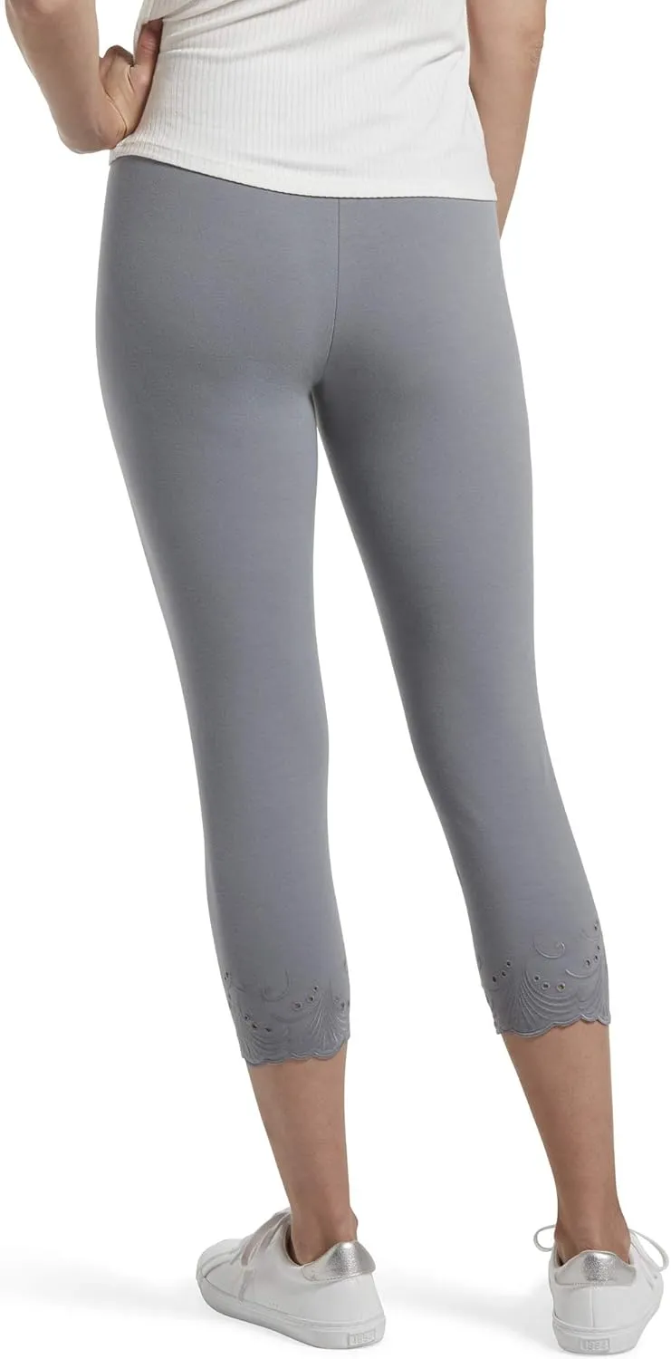 HUE Womens Fashion Cotton Capri Leggings