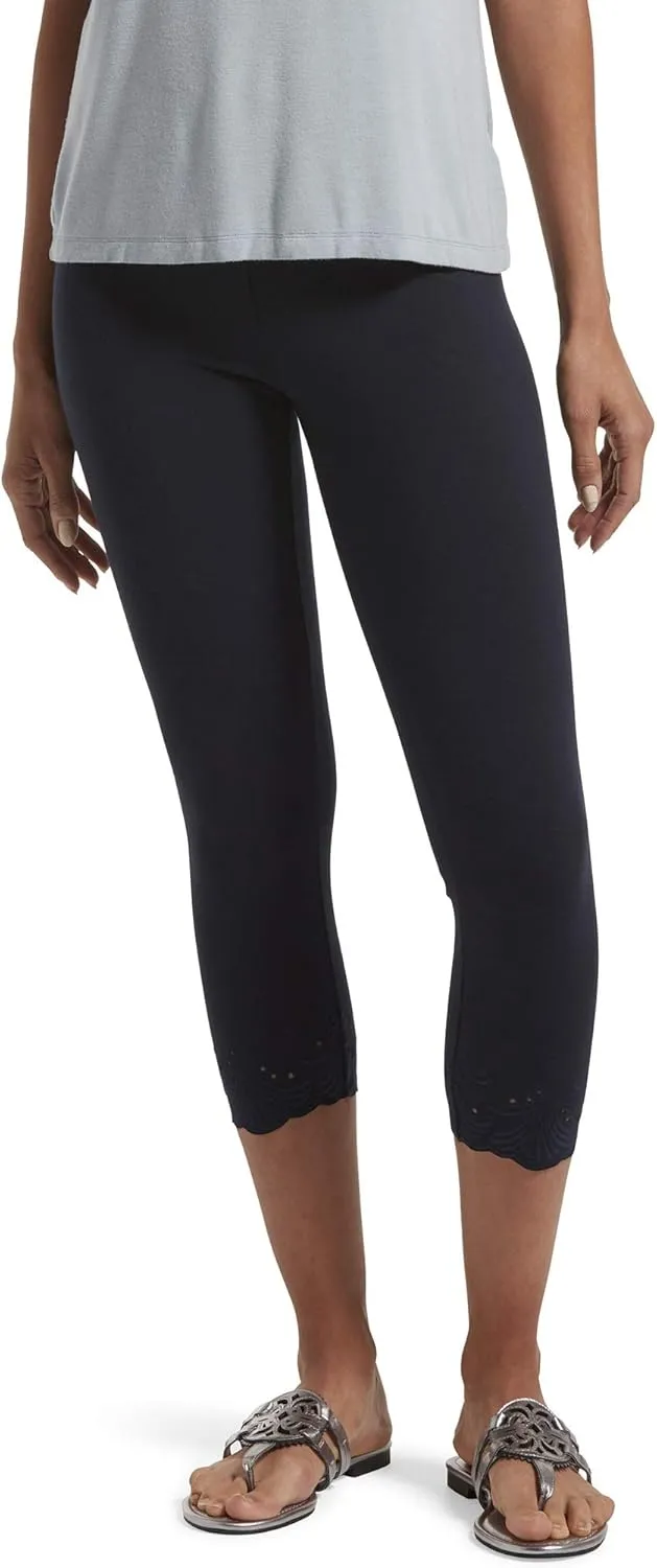 HUE Womens Fashion Cotton Capri Leggings
