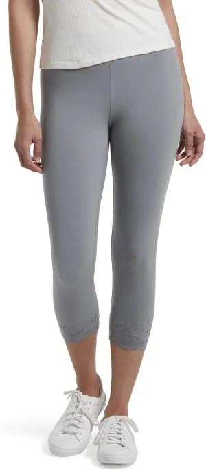 HUE Womens Fashion Cotton Capri Leggings