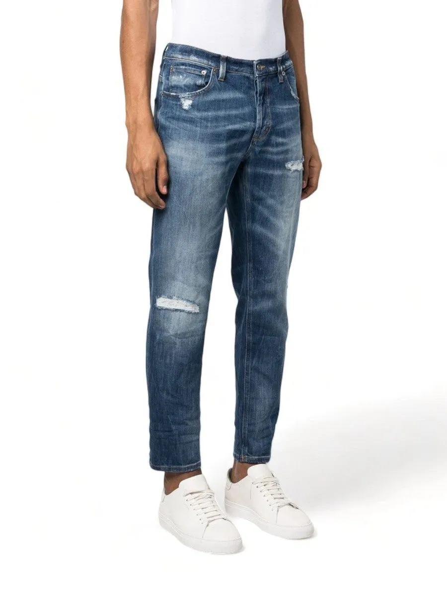Jeans George slim fit a vita media