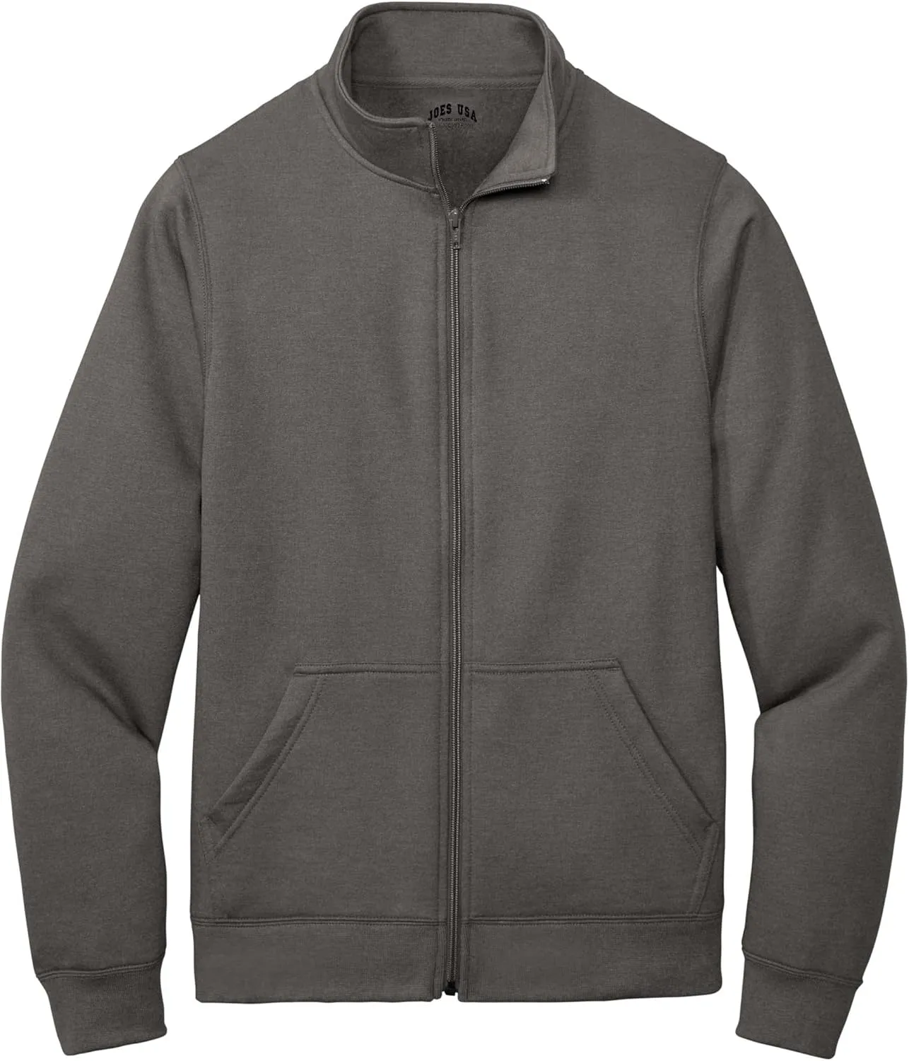 Joe's USA Men's Fleece Cadet Collar Full Zip Sweatshirts in S-4XL