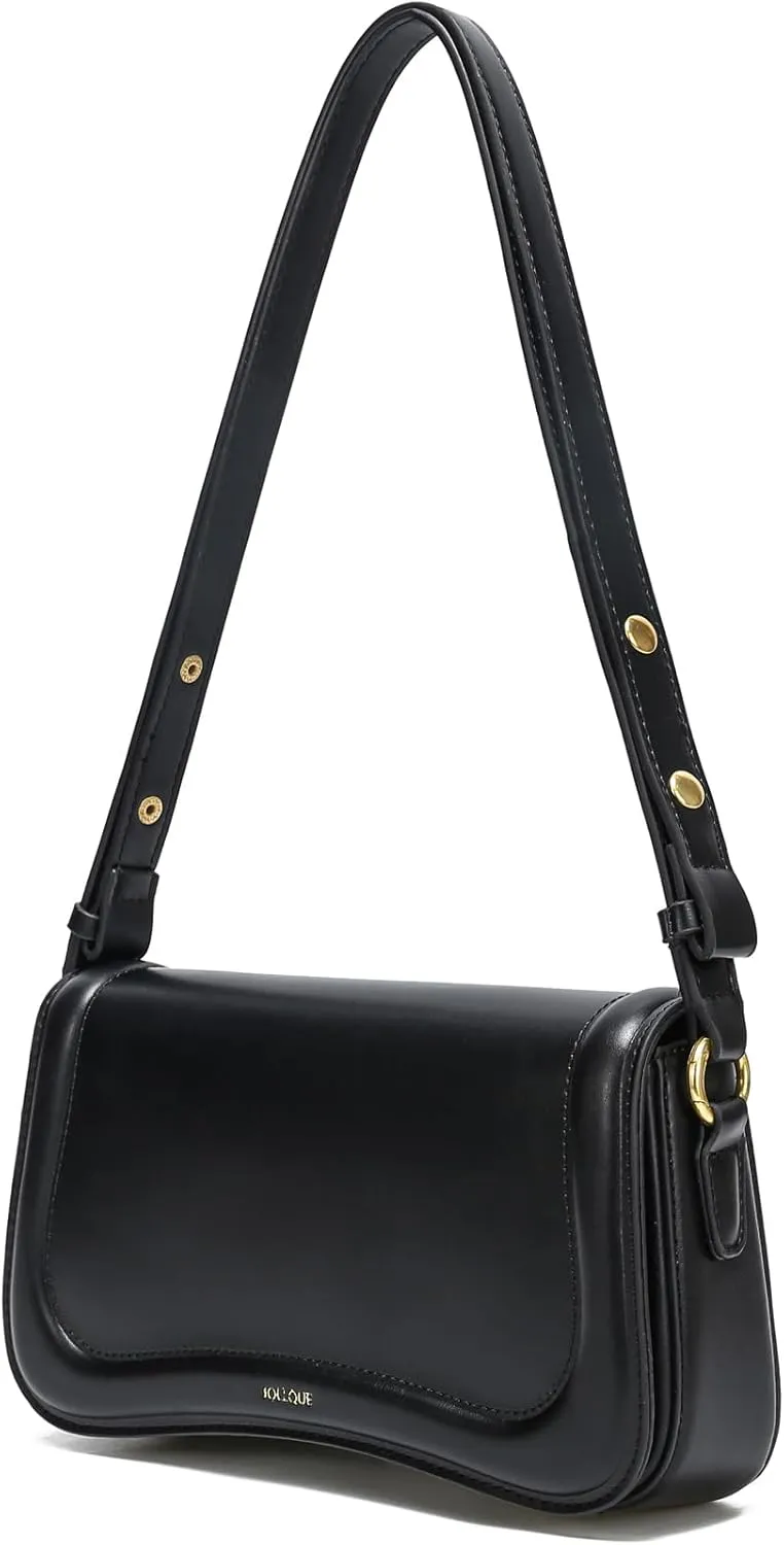 JOLLQUE Crescent Shoulder Bag for Women,Small Leather Dumpling Crossbody Bags,Unique Trendy Designer Handbag Purse Strap
