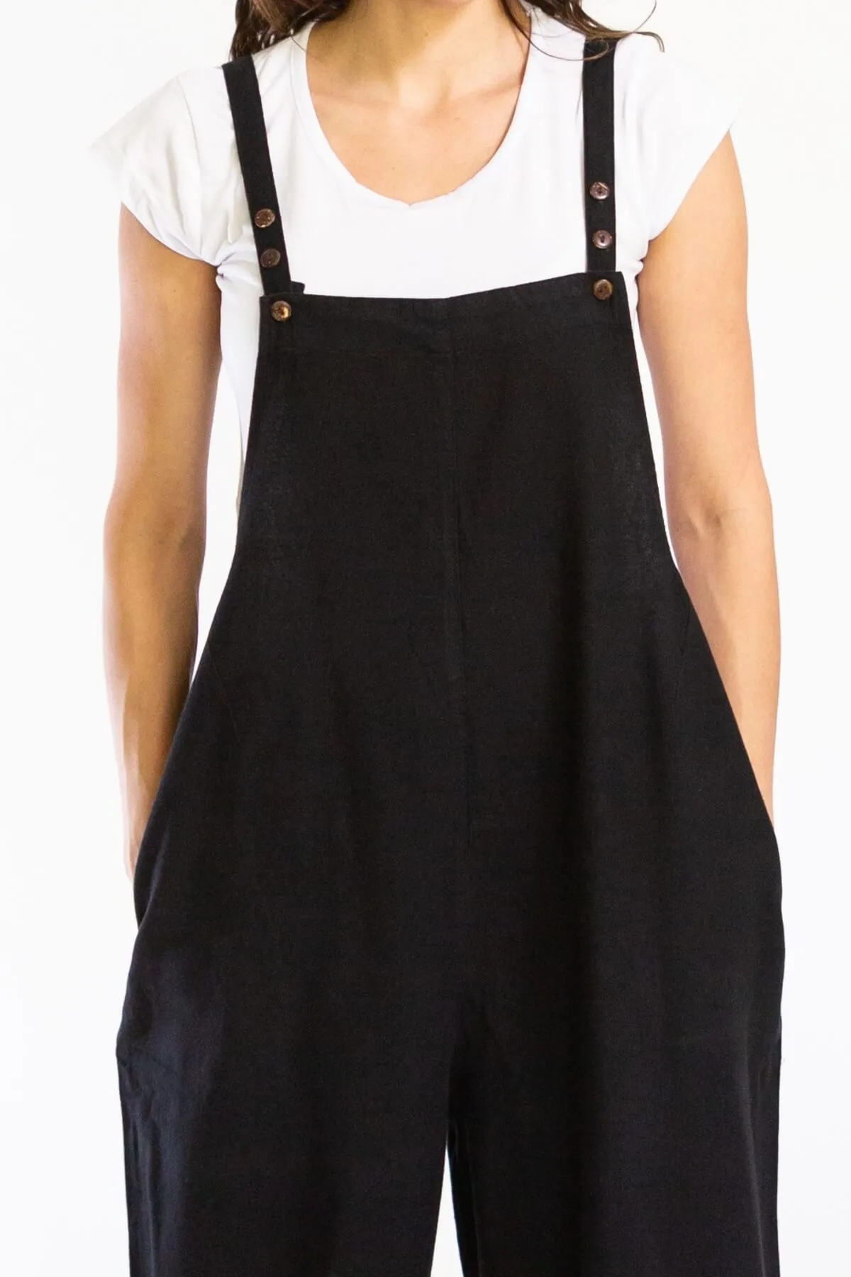 Juanita Overalls | Long - Black
