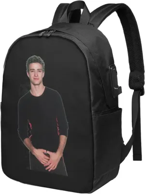 Justin Music Timberlake Bookbag Travel Laptop Bag For 17 Inch Notebook With Usb Charging Port