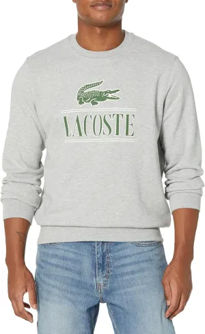 Lacoste Men's Large Croc Graphic Crew Neck Sweatshirt