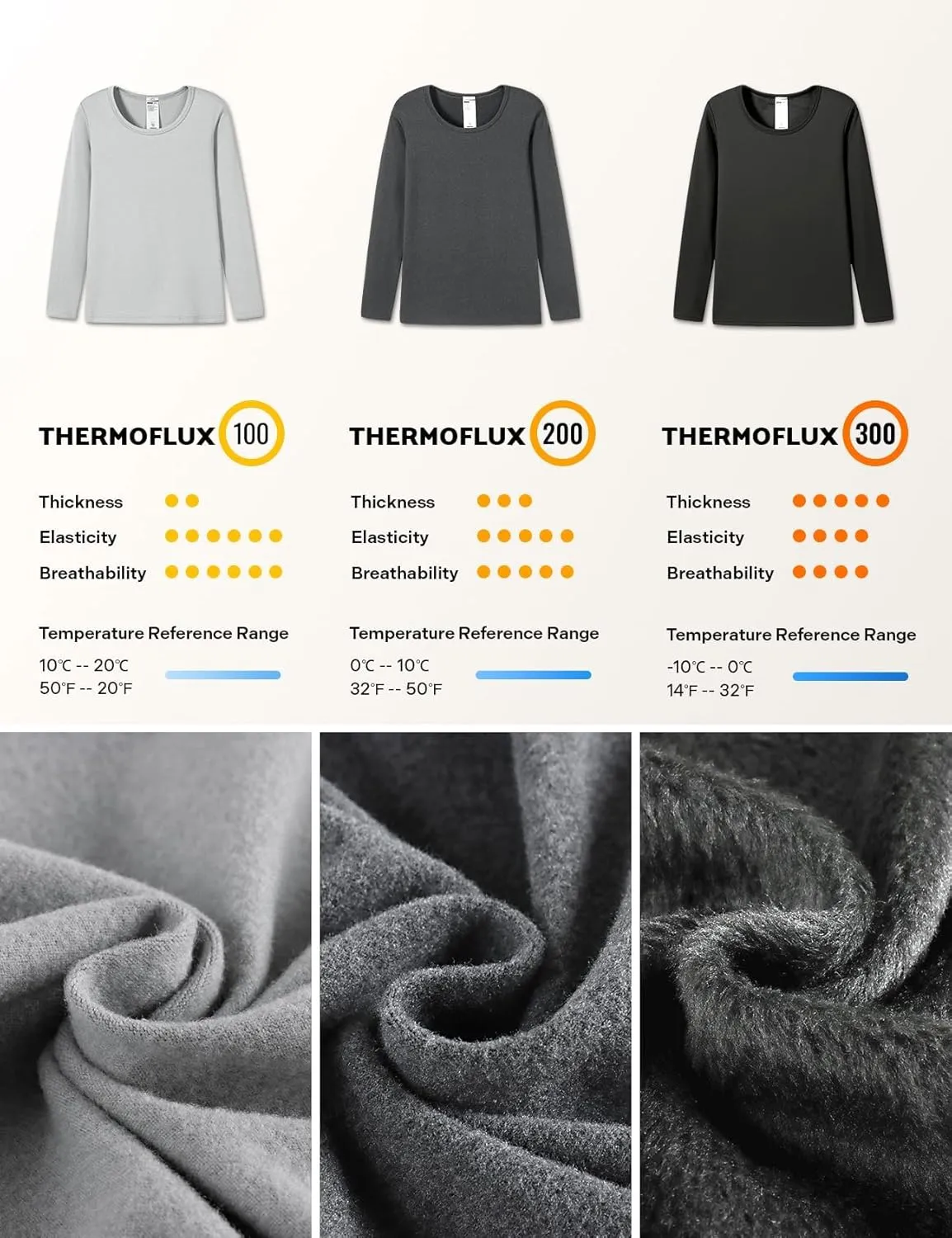LAPASA Women Thermal Shirt Crewneck Mock Neck Turtleneck Base Layer Fleece Top Thermoflux Lightweight Midweight Heavyweight