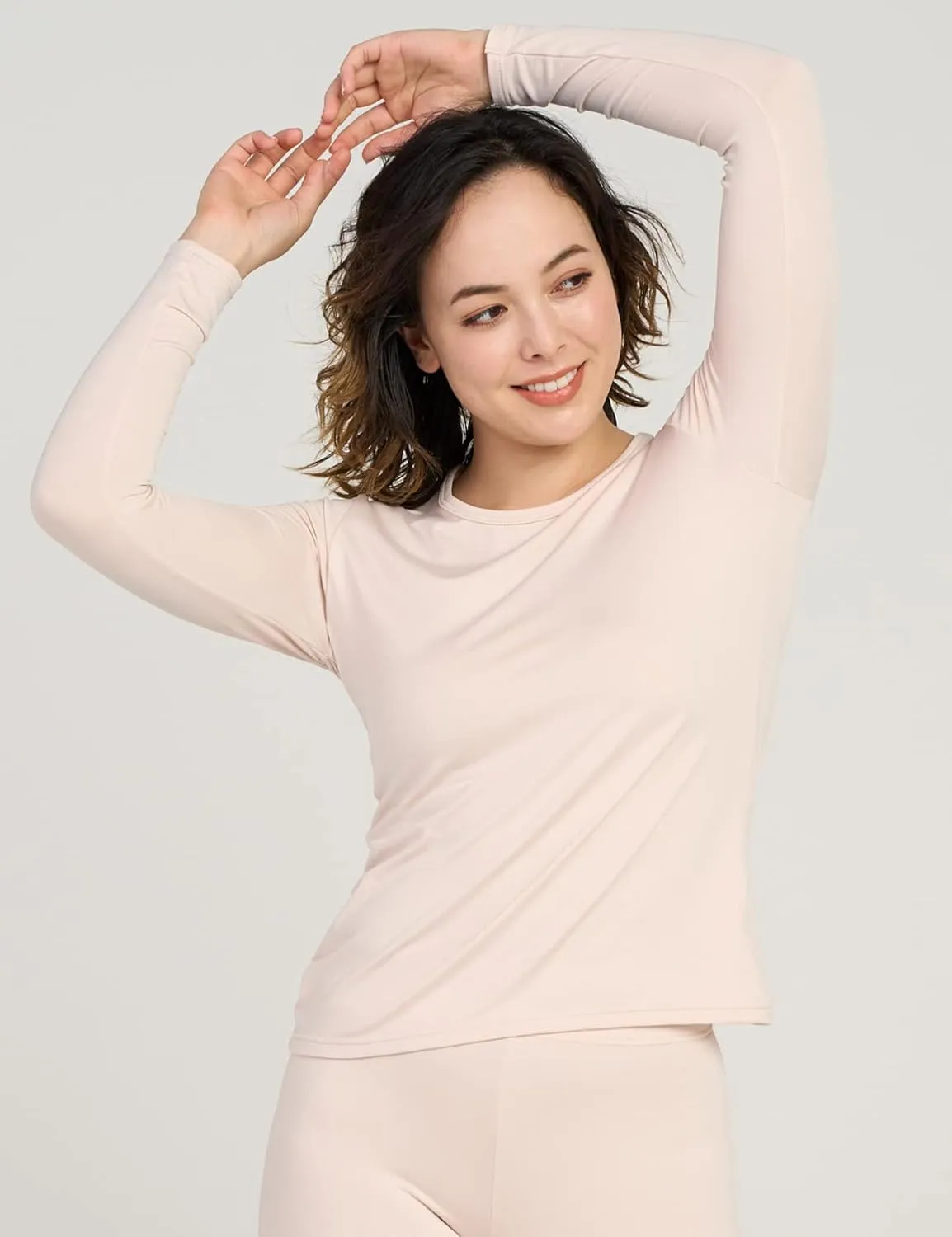 LAPASA Women Thermal Shirt Crewneck Mock Neck Turtleneck Base Layer Fleece Top Thermoflux Lightweight Midweight Heavyweight