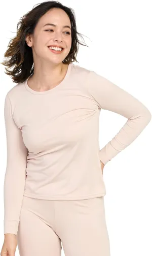 LAPASA Women Thermal Shirt Crewneck Mock Neck Turtleneck Base Layer Fleece Top Thermoflux Lightweight Midweight Heavyweight