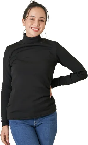 LAPASA Women Thermal Shirt Crewneck Mock Neck Turtleneck Base Layer Fleece Top Thermoflux Lightweight Midweight Heavyweight