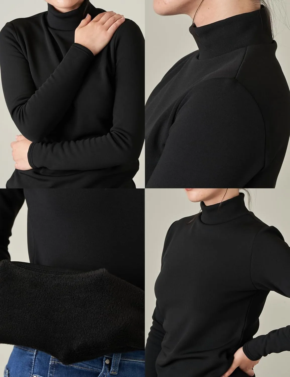LAPASA Women Thermal Shirt Crewneck Mock Neck Turtleneck Base Layer Fleece Top Thermoflux Lightweight Midweight Heavyweight