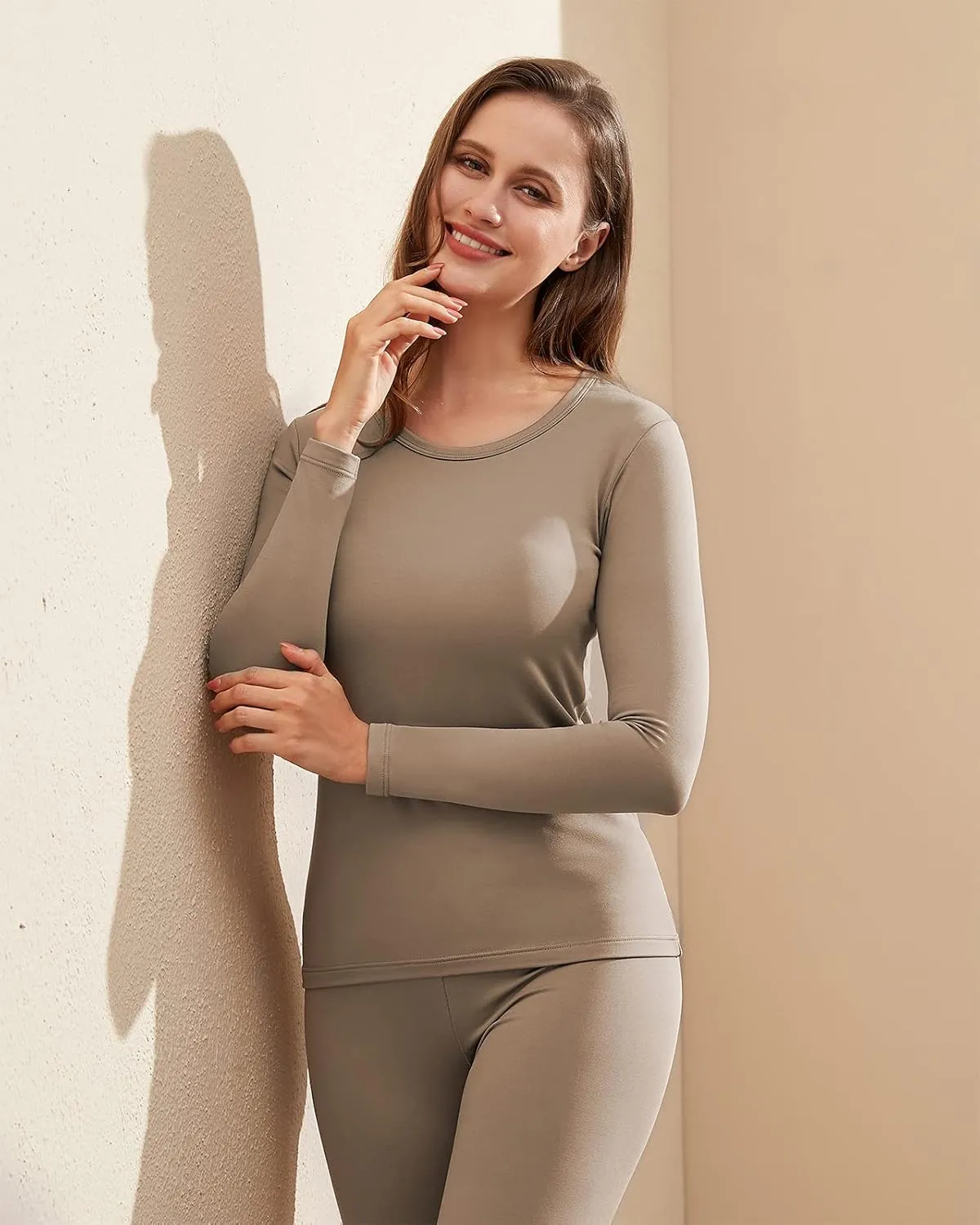LAPASA Women Thermal Shirt Crewneck Mock Neck Turtleneck Base Layer Fleece Top Thermoflux Lightweight Midweight Heavyweight