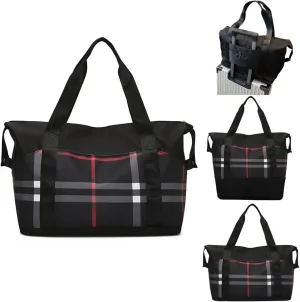Large Capacity Travel Luggage Bag, Women's Tote Bag to Carry Airplane Fits Under Seat, Men's Short Business Carry-on Sports Gym Dry and Wet Separation BagElegant Coffee