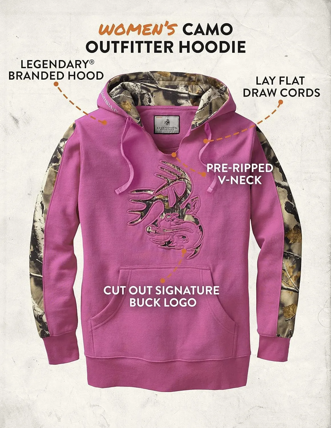 Legendary Whitetails Women's Camo Outfitter Hoodie