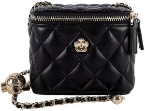 Leheybia 1 Pcs Quilted Crossbody Bags for Women for Women Quilted Chain Shoulder Bag Lady Casual Lattice Handbag