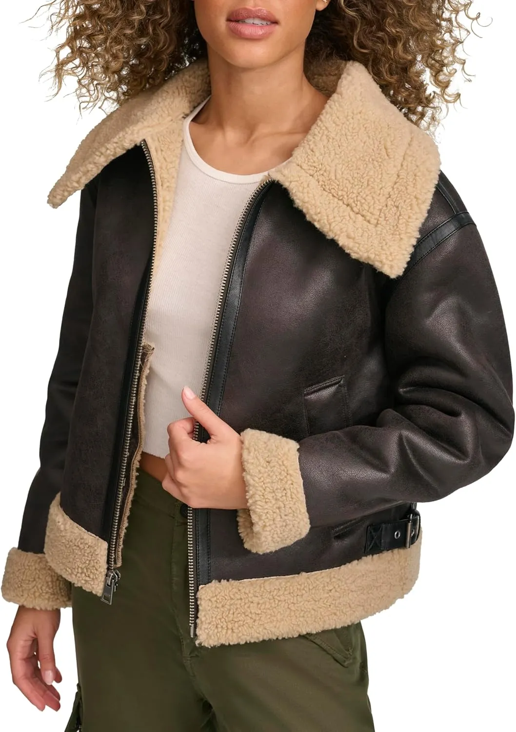Levi's Women's Faux Shearling Aviator Jacket