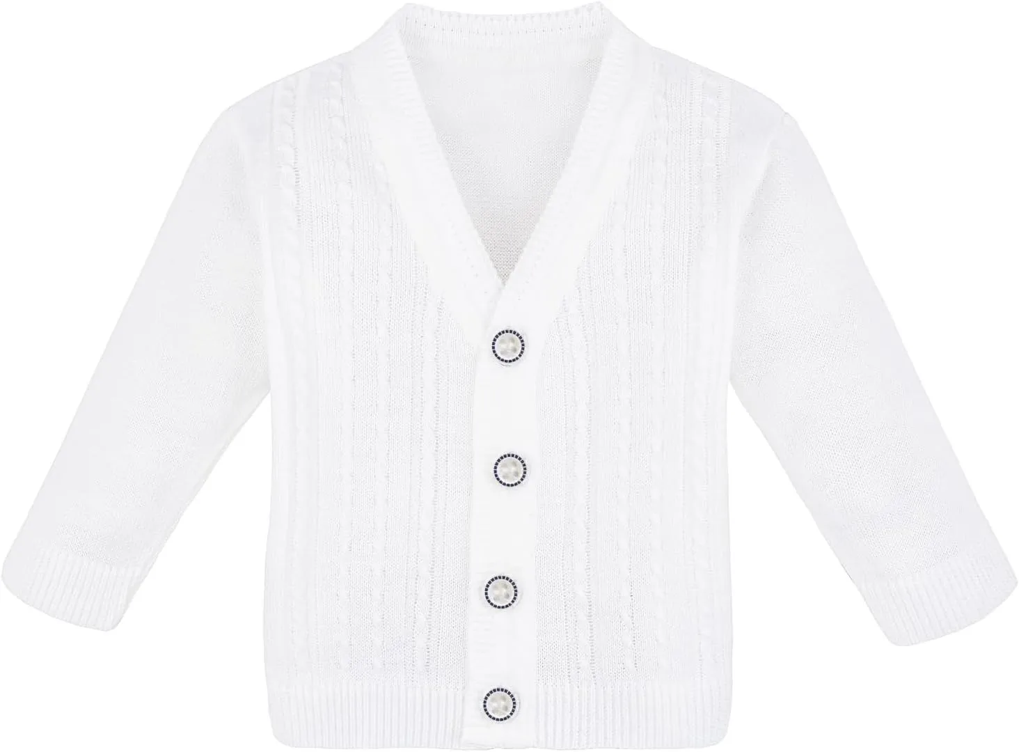 Lilax Baby Boy Cable-Knit Basic Knit Cardigan Sweater