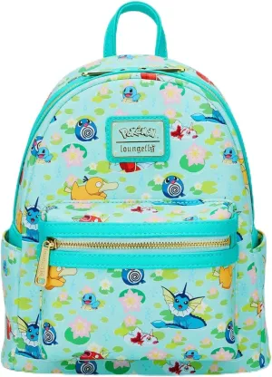 Loungefly Pokmon Water Type Lily Pad Allover Print Mini Backpack - BoxLunch Exclusive