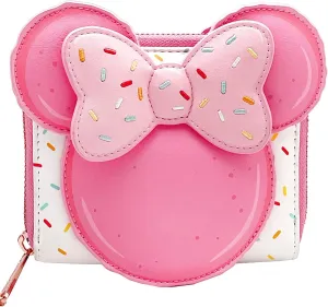 Loungefly X LASR Exclusive Disney Minnie Macaron Zip Wallet - Fashion Cosplay Disneybound Fantasia Cute Wallets