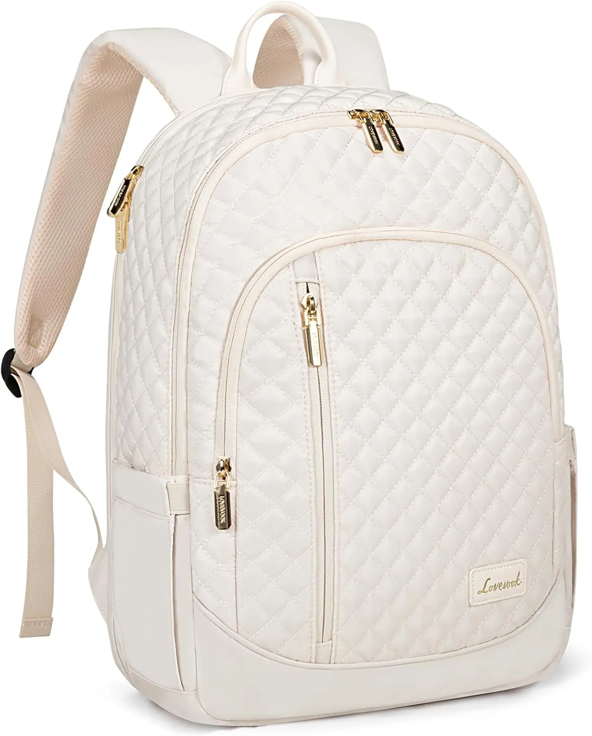 LOVEVOOK Laptop Backpack for Women,17 Inch Work Business Travel College Anti Theft Backpacks,Large Capacity Commute Bags Purses,Fashion Quilted Computer Backpack for Nurse Women Teacher