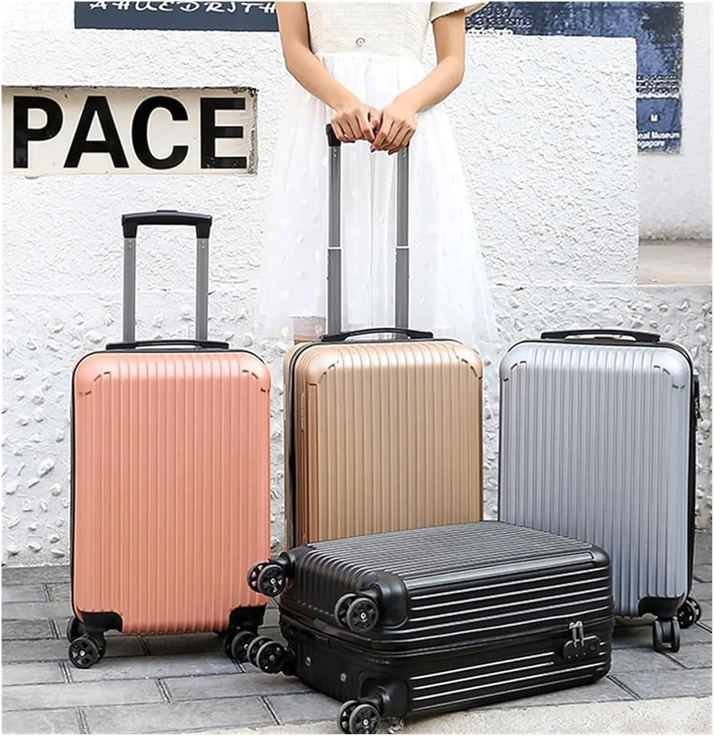 LuggageSuitcases With Wheels Carry On Luggage Hard Luggage 20 Inch Portable Suitcase Travel Luggage Carry On The Go Suitcases Trolley Luggage Locking Spinner Wheels Lightweight ( Color : C , Size : 2