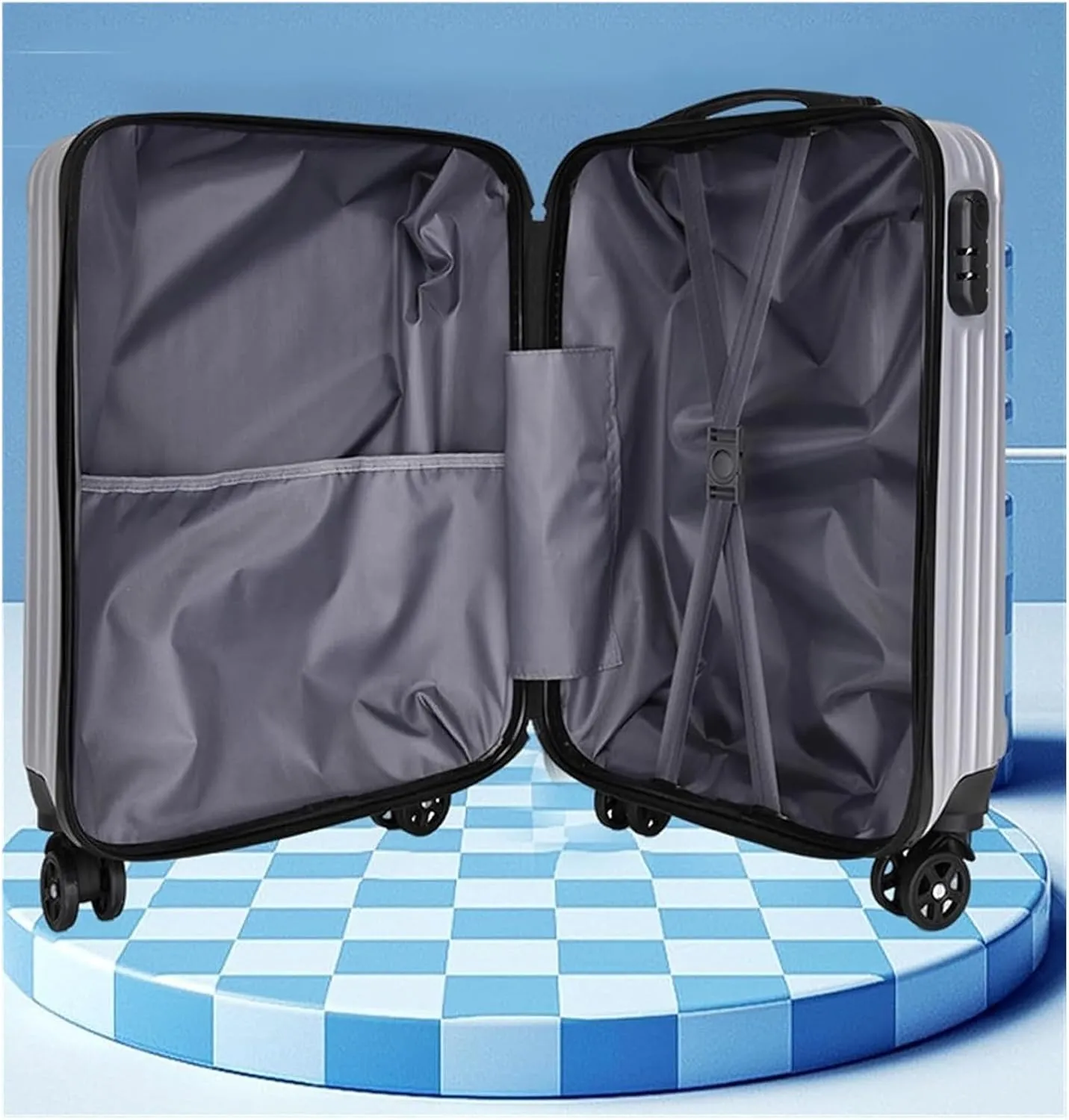 LuggageSuitcases With Wheels Carry On Luggage Hard Luggage 20 Inch Portable Suitcase Travel Luggage Carry On The Go Suitcases Trolley Luggage Locking Spinner Wheels Lightweight ( Color : C , Size : 2