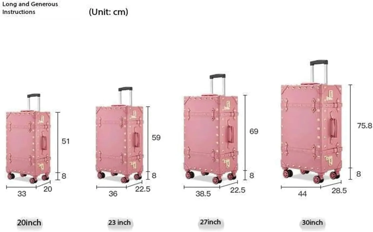 LuggageSuitcases With Wheels Carry On Luggage Leather Suitcase Large Expandable Luggage With Spinner Wheels Lightweight Carry On Luggage Hard Travel Suitcases Lightweight ( Color : A , Size : 20 inch