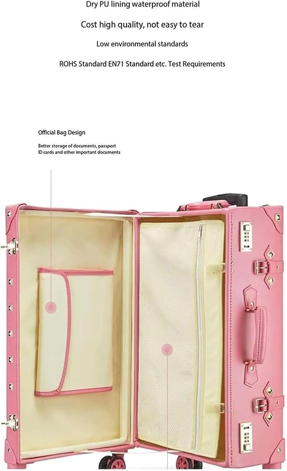 LuggageSuitcases With Wheels Carry On Luggage Leather Suitcase Large Expandable Luggage With Spinner Wheels Lightweight Carry On Luggage Hard Travel Suitcases Lightweight ( Color : C , Size : 20 inch