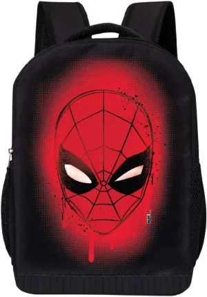 Marvel COMICS CLASSIC SPIDERMAN BACKPACK BLACK SPIDERMAN 18 INCH AIR MESH PADDED BAG (Spiderman Face)