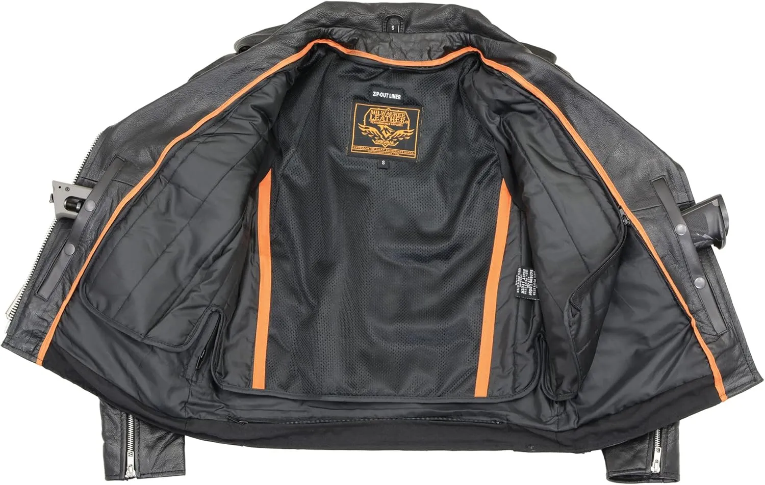 Milwaukee Leather Women's Classic Biker Jacket LKL2701 Half Belt for Easy Adjustment