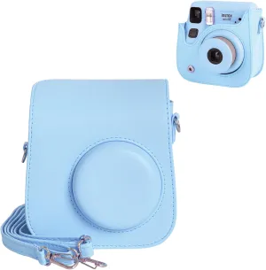 Mini SE Camera Case, Protective Case Compatible with Fujifilm Instax Mini SE/7  Instant Camera, for Instax Mini SE Cover with Shoulder Strap - Sky Blue