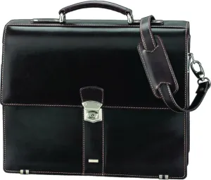 Monaco Laptop Bag for 16in with Shoulder Strap Leather Dark Brown Ref 47022