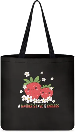 Mother's Day Tote BagReusable Handbag with Festive Mother's Day Artfor Shopping Sports Beach