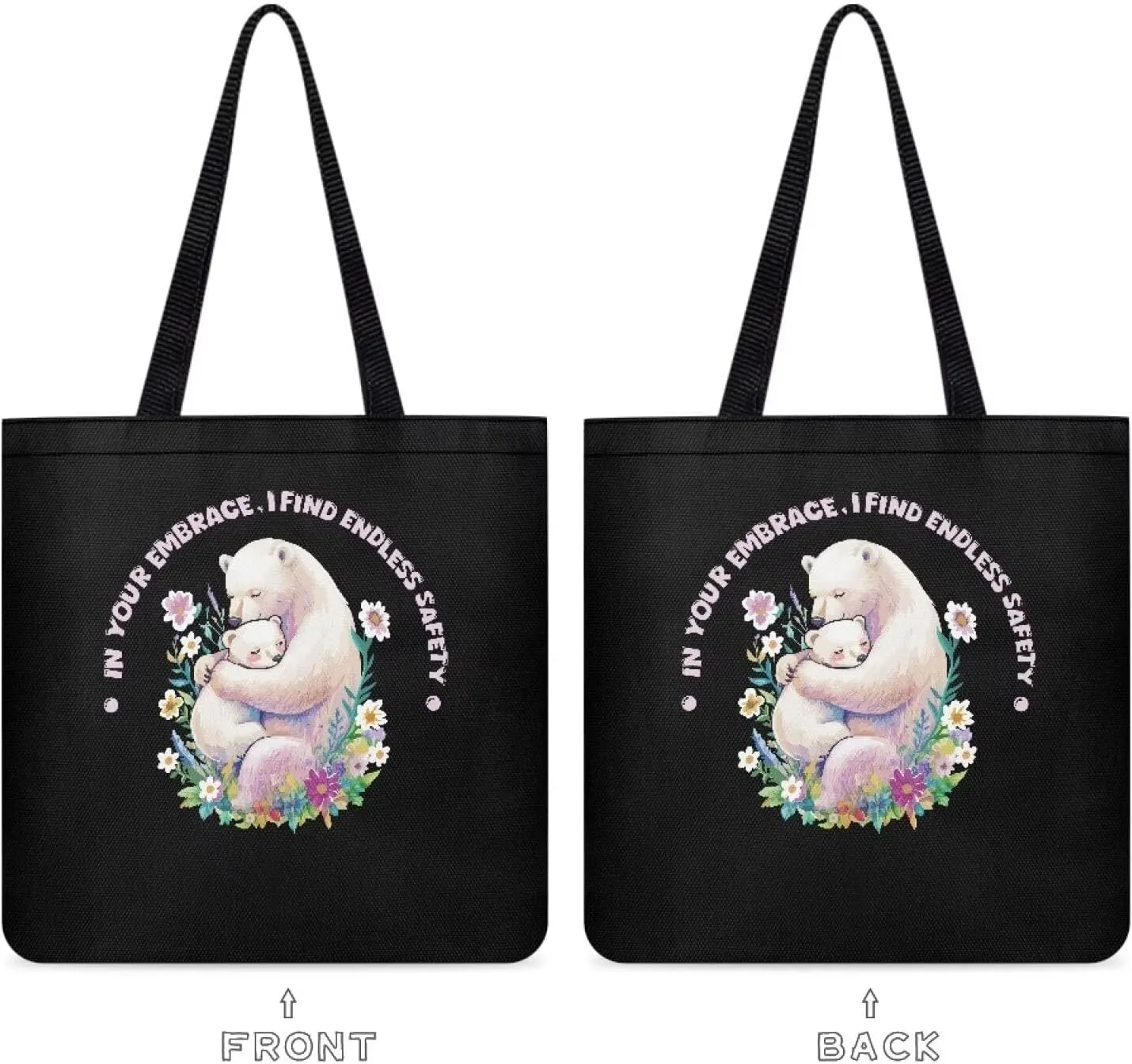 Mother's Day Tote BagReusable Handbag with Festive Mother's Day Artfor Shopping Sports Beach