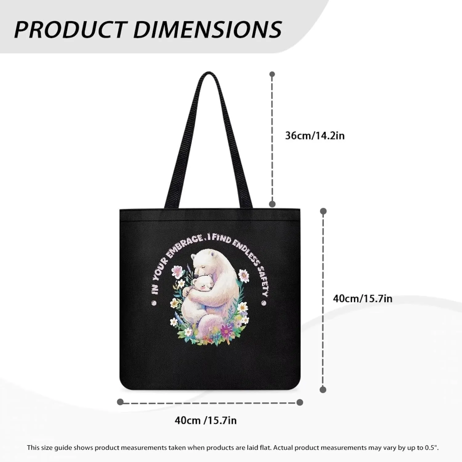 Mother's Day Tote BagReusable Handbag with Festive Mother's Day Artfor Shopping Sports Beach