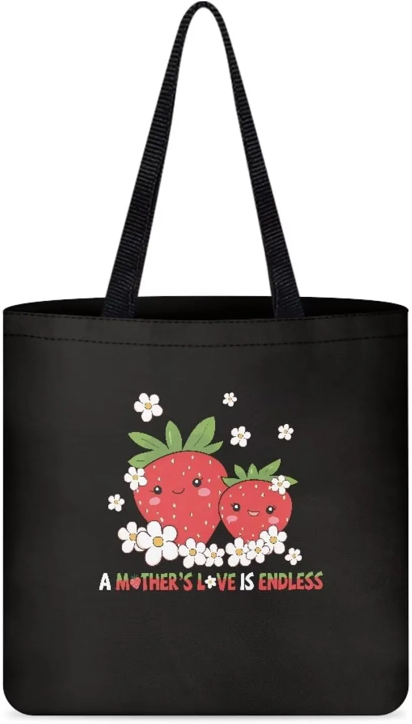 Mother's Day Tote BagReusable Handbag with Festive Mother's Day Artfor Shopping Sports Beach