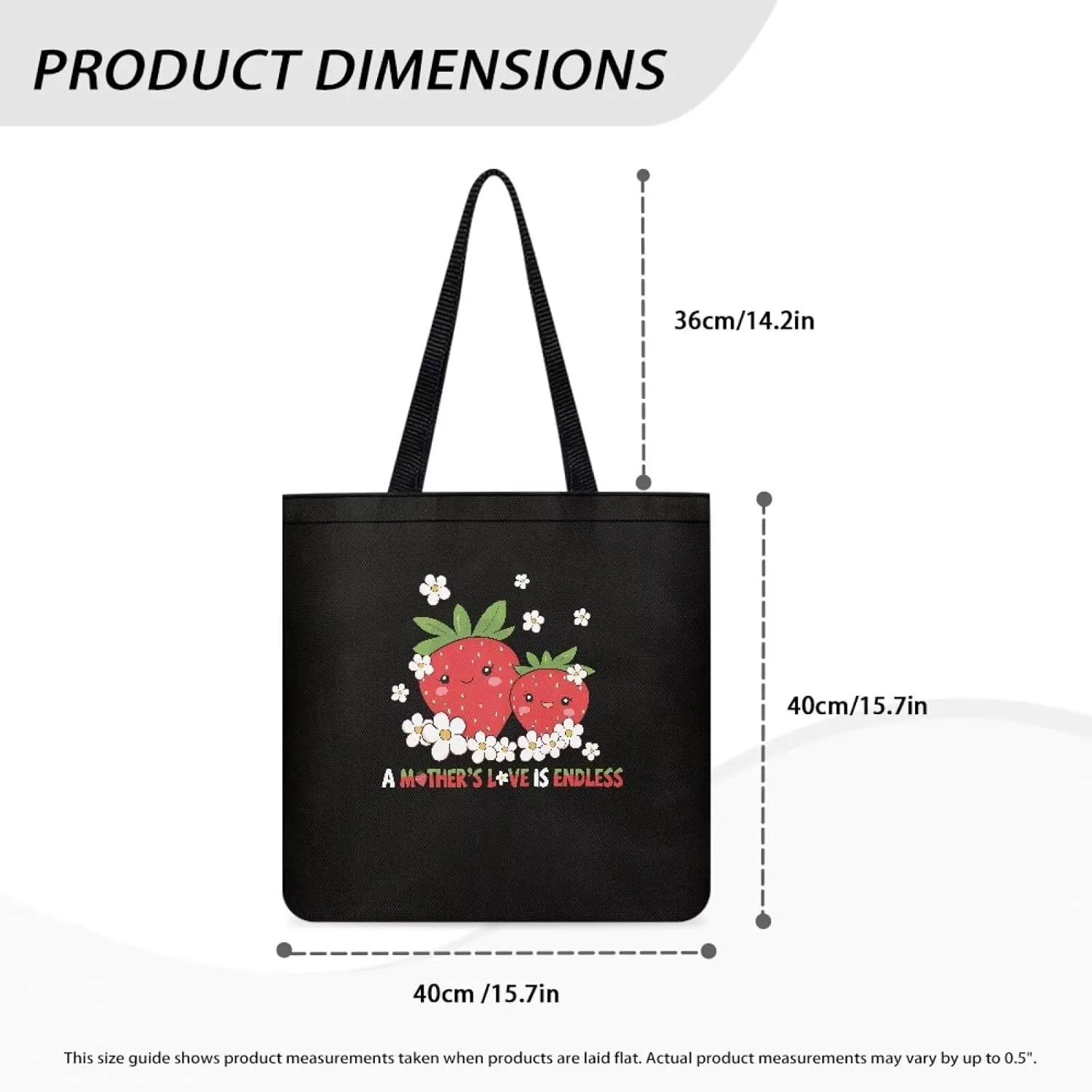 Mother's Day Tote BagReusable Handbag with Festive Mother's Day Artfor Shopping Sports Beach
