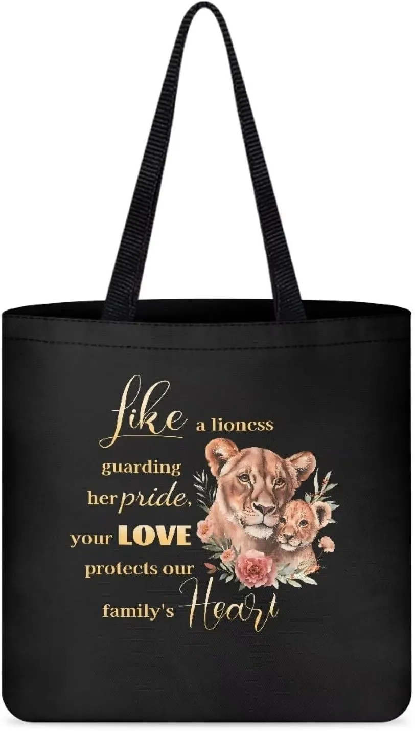 Mother's Day Tote BagReusable Handbag with Festive Mother's Day Artfor Shopping Sports Beach