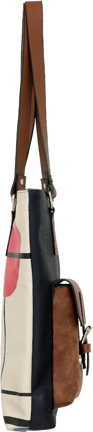Multi Pocket Shoulder Bags for Women - Vegan Leather and Unique Design Handmade Womens Bags