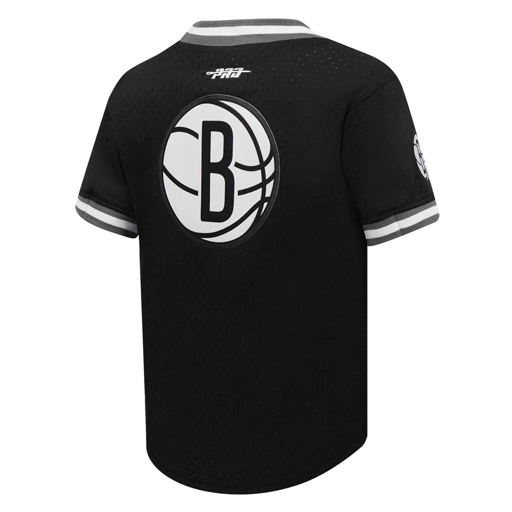 NBA BROOKLYN NETS CLASSIC TODDLER BOYS SHORT SLEEVE MESH TEE (BLACK/GRAY)