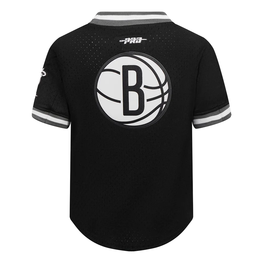 NBA BROOKLYN NETS CLASSIC TODDLER BOYS SHORT SLEEVE MESH TEE (BLACK/GRAY)
