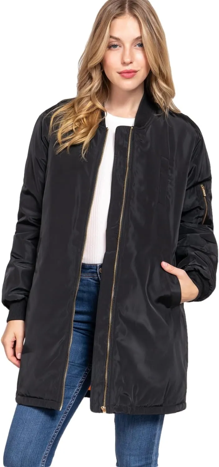NE PEOPLE Womens Classic Quilted Various Styles Bomber Jacket Coat (S-3XL)