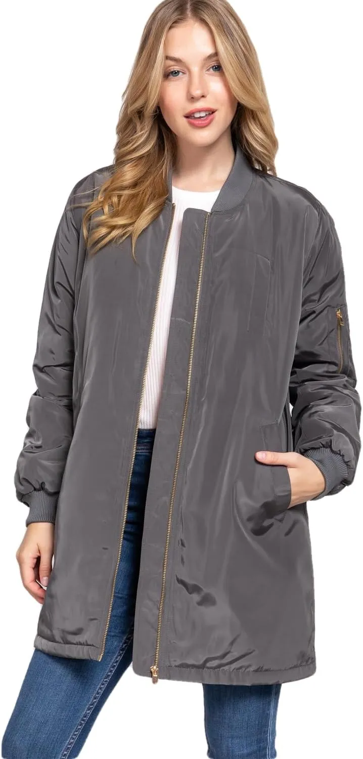 NE PEOPLE Womens Classic Quilted Various Styles Bomber Jacket Coat (S-3XL)