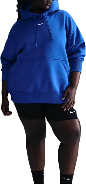 Nike Sportswear Phoenix Fleece Women's Oversized Pullover Hoodie (Plus Size) (DV4984-480, Game Royal/Sail)