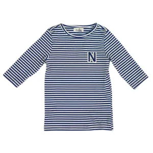 Nou Nelle N-Striped Tee Blue 3/4 Sleeve