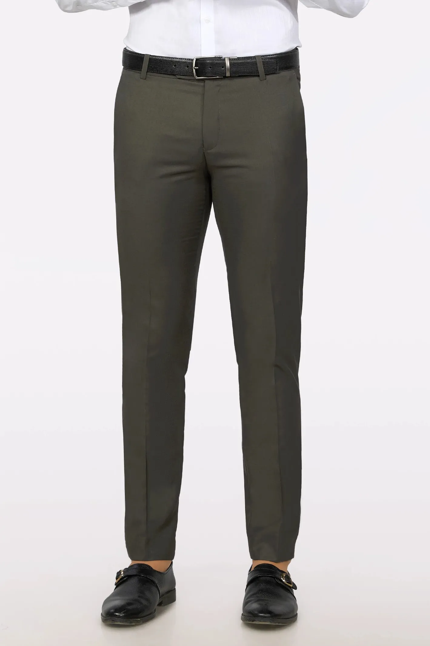 Olive Slim Fit Formal Trouser