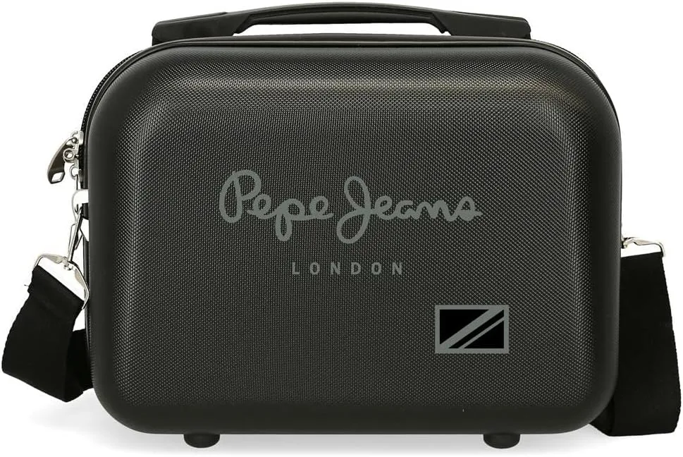 Pepe Jeans Cromwell Adaptable Toiletry Bag Black 29 x 21 x 15 cm Rigid ABS 9.14 L 0.63 kg, Black, Unisex-Adult Travel Toiletry Bag