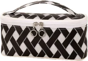 Portable Makeup Bag With Large StoragExquisite And High End Travel Storage Box Wash Bag Home Waterproof Toiletry Bag (black)