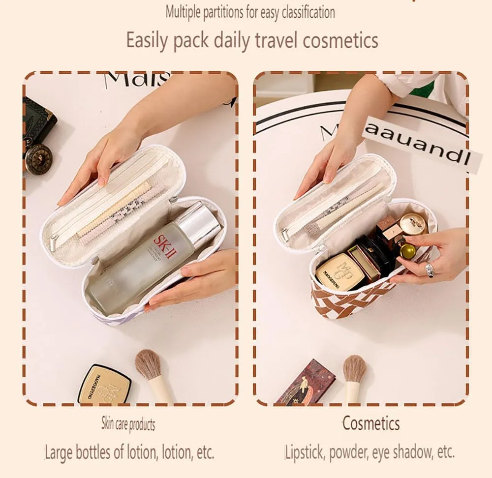 Portable Makeup Bag With Large StoragExquisite And High End Travel Storage Box Wash Bag Home Waterproof Toiletry Bag (purple)