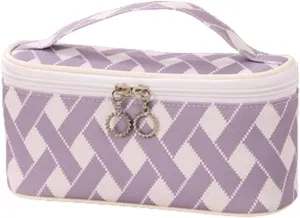 Portable Makeup Bag With Large StoragExquisite And High End Travel Storage Box Wash Bag Home Waterproof Toiletry Bag (purple)