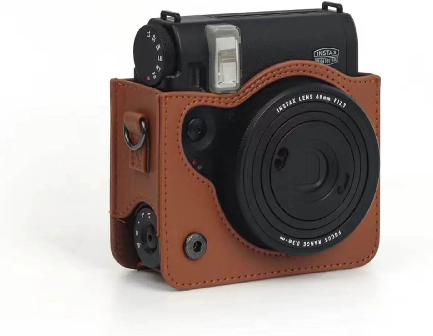 Protective Carry Case Compatible with Fujifilm Instax Mini 99 Instant Camera, Instax Mini 99 Retro Case/Cover with Adjustable Strap - Brown